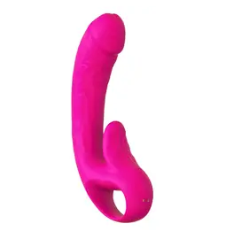 Vibrátory na klitoris - Romant Bella vibrátor na G bod a klitoris ružový
