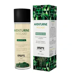 Masážne oleje - exsens Organic masážny olej - Aventurine avocado 100 ml