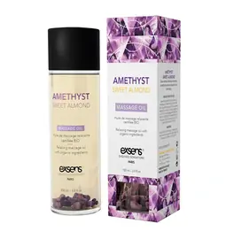 Masážne oleje - exsens Organic masážny olej - Amethyst sweet almond 100 ml