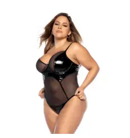 Erotická bielizeň XL-4XL - Mapalé XL Body - čierne - shm2732XWBLK3-4X - 3XL-4XL