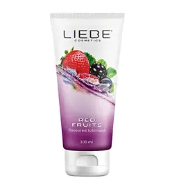 Lubrikačné gély s príchuťou alebo vôňou - Liebe lubrikačný gél 100 ml - Red Fruits