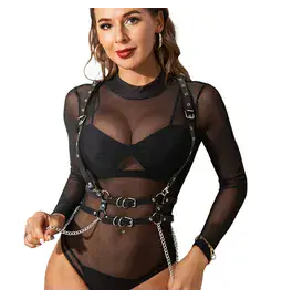 Harness - Subblime Harness s retiazkami - čierny