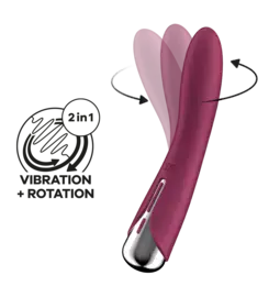 Klasické vibrátory - Satisfyer Spinning Vibe 1 vibrátor - vínový