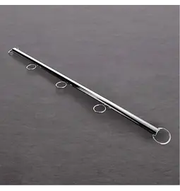 Putá a bondage - Steel by Shots tyč s očkami 76 cm - strieborná