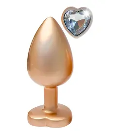Análne šperky - Gleaming Love Pearl gold análny kolík L