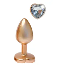 Análne šperky - Gleaming Love Pearl gold anální kolík S