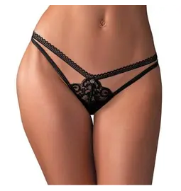 Erotická tangá - Obsessive Blomentis tangá - čierne - 23228201121 - M/L