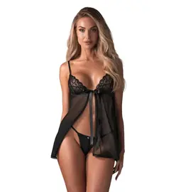 TIpy na valentínske darčeky pre ženy - Obsessive Blomentis košieľka - čierna - 27417251121 - M/L