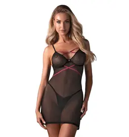 Erotické komplety - Obsessive Novenes košieľka - černá - 27516741121 - M/L