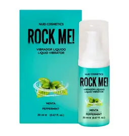 Stimulácia klitorisu a vagíny - NUEI Rock me! tekutý vibrátor 20 ml - mäta