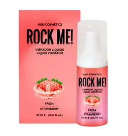 Stimulácia klitorisu a vagíny - NUEI Rock me! tekutý vibrátor 20 ml - jahoda
