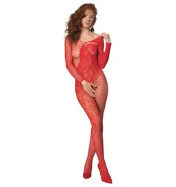 Bodystocking a catsuit - Passion bodystocking BS107 červený