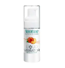 Stimulácia klitorisu a vagíny - Amoréane tekutý vibrátor Peach 30 ml