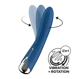 Rotačné a rabbit vibrátory - Satisfyer Spinning Vibe 1 vibrátor - modrý