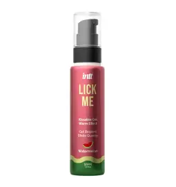 Lubrikační gely pro orální sex - INTT Lick me Zbozkateľný gél s hrejivým efektom 50 ml - Watermelon
