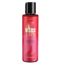 Lubrikačné gély s príchuťou alebo vôňou - SENSUVA Masážny gél hrejivý 125 ml - jahoda