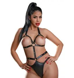 Erotické body a korzety - Daring Intimates body Naughty Whispers Wetlook - s75369LXL - L/XL