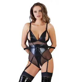 Erotické body a korzety - Cottelli Bondage body - čierny - 26414701041 - L