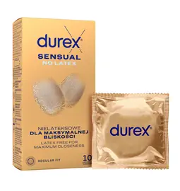 Kondómy bez latexu - DUREX kondómy Sensual No Latex 10 ks