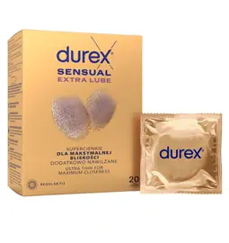 Kondómy s extra lubrikáciou - DUREX kondómy Sensual Extra Lube 20 ks