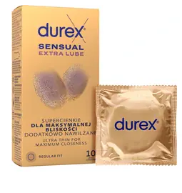 Kondómy s extra lubrikáciou - DUREX kondómy Sensual Extra Lube 10 ks
