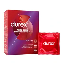 Ultra jemné a tenké kondómy - Durex kondómy Feel Thin Extra Lubricated 24 ks
