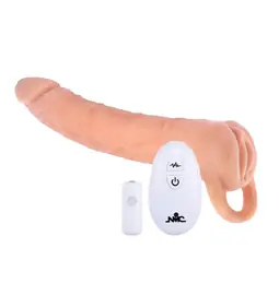 Návleky na penis - NMC Extendor 2v1 vibračný návlek na penis a masturbátor 23 cm