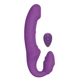 Párové vibrátory - Designer Edition Nymphea vibrační Strap-On - fialový