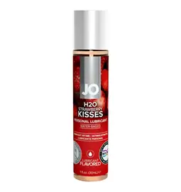 Lubrikačné gély s príchuťou alebo vôňou - JO H2O lubrikačný gél 30 ml - jahoda