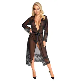 Erotické košieľky - Kissable Kimono - čierne - 27605171131 - L/XL