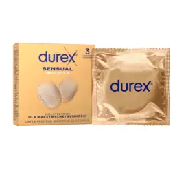 Kondómy bez latexu - DUREX kondomy Sensual No Latex 3 ks