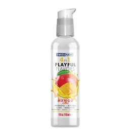 Lubrikačné gély s príchuťou alebo vôňou - Swiss Navy Playful 4 in1 lubrikačný gél Mango 118 ml