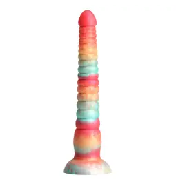 Klasické dildá - Colours Stacked dildo 23 cm - červená/zlatá