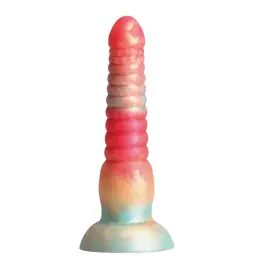 Klasické dildá - Colours Stacked dildo 16 cm - červená/zlatá