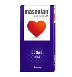 Kondómy vrúbkované a s výstupkami - Masculan Dotted type 2 kondómy 10 ks