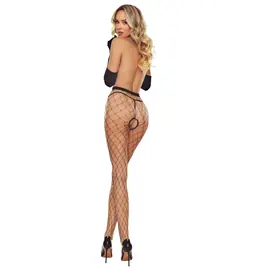 Erotické pančuchy - Passion TIOPEN pančuchy 030 čierne - 5908305974215 - 1/2 = XS/S
