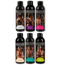Masážne oleje - MAGOON sada masážnych olejov 6 x 100 ml