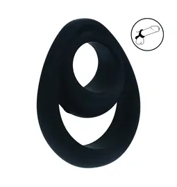 Erekčné krúžky nevibračné - Levelz Double erekčný krúžok čierny