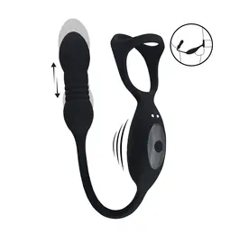 Masáž prostaty - Levelz Vibrating and Thrusting stimulátor prostaty a perinea s erekčným krúžkom