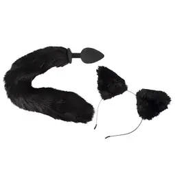 Análne kolíky s chvostom - Bad Kitty Pet Play Ouška a anální kolík s ocasem