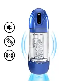 Vibračné masturbátory - Pumped SonicPull Vibračný masturbátor s vákuovou stimuláciou Mettalic Blue