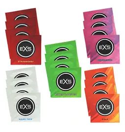 Akčné a darčekové sady kondómov - EXS kondómy Mix III. testovacia sada 20 ks