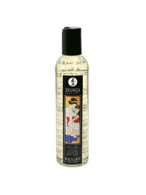 Masážne oleje a sviečky - Shunga Desire olej masážny s vôňou vanilky 250 ml - v271001
