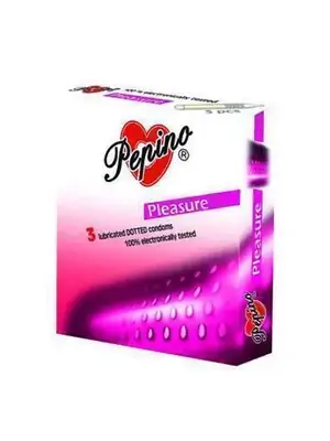 Kondómy vrúbkované a s výstupkami - Pepino kondómy Pleasure - 3 ks - SU26005
