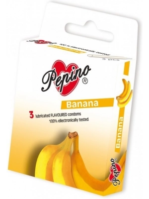 Kondómy s príchuťou - Pepino kondómy Banán - 3 ks - SU20002