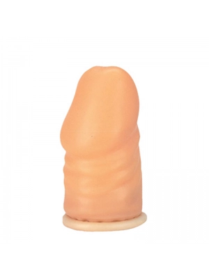 Návleky na penis - Head Shockers Flat-Head 1,5 Latexový predlžujúci návlek s kondómom - v170103