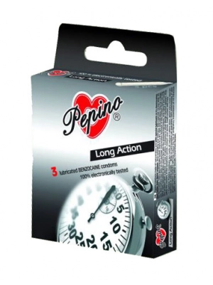 Kondómy predlžujúce styk - Pepino kondómy Long Action - 3 ks - SU26011