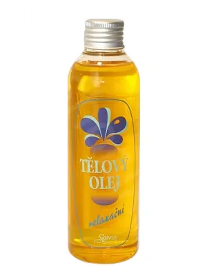 Masážne oleje a sviečky - Salvus relaxačný masážny telový olej 200 ml - sal06