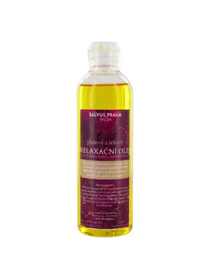 Masážne oleje a sviečky - Salvus relaxačný masážny telový olej 200 ml - sal06