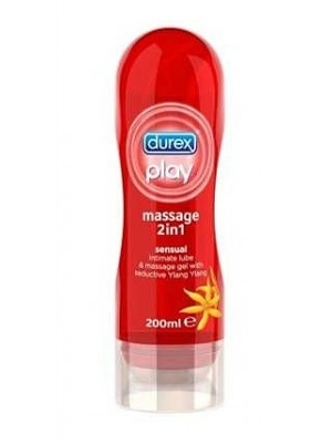 TIpy na valentínske darčeky pre páry - Durex Play Massage gel 2v1 s Ylang Ylang 200 ml - durex-2v1ylang